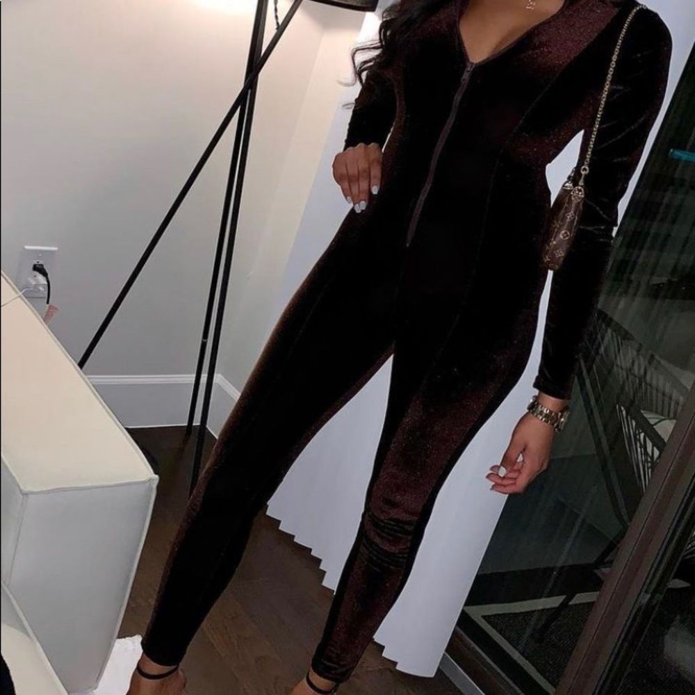 Fashionnova Kylie Chocolate Jumpsuit
